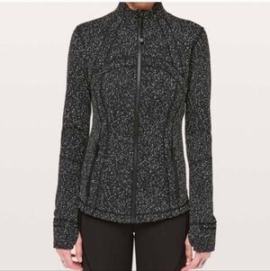 Lululemon Define Jacket Magnetized Jacquard Black White Size 6 EUC